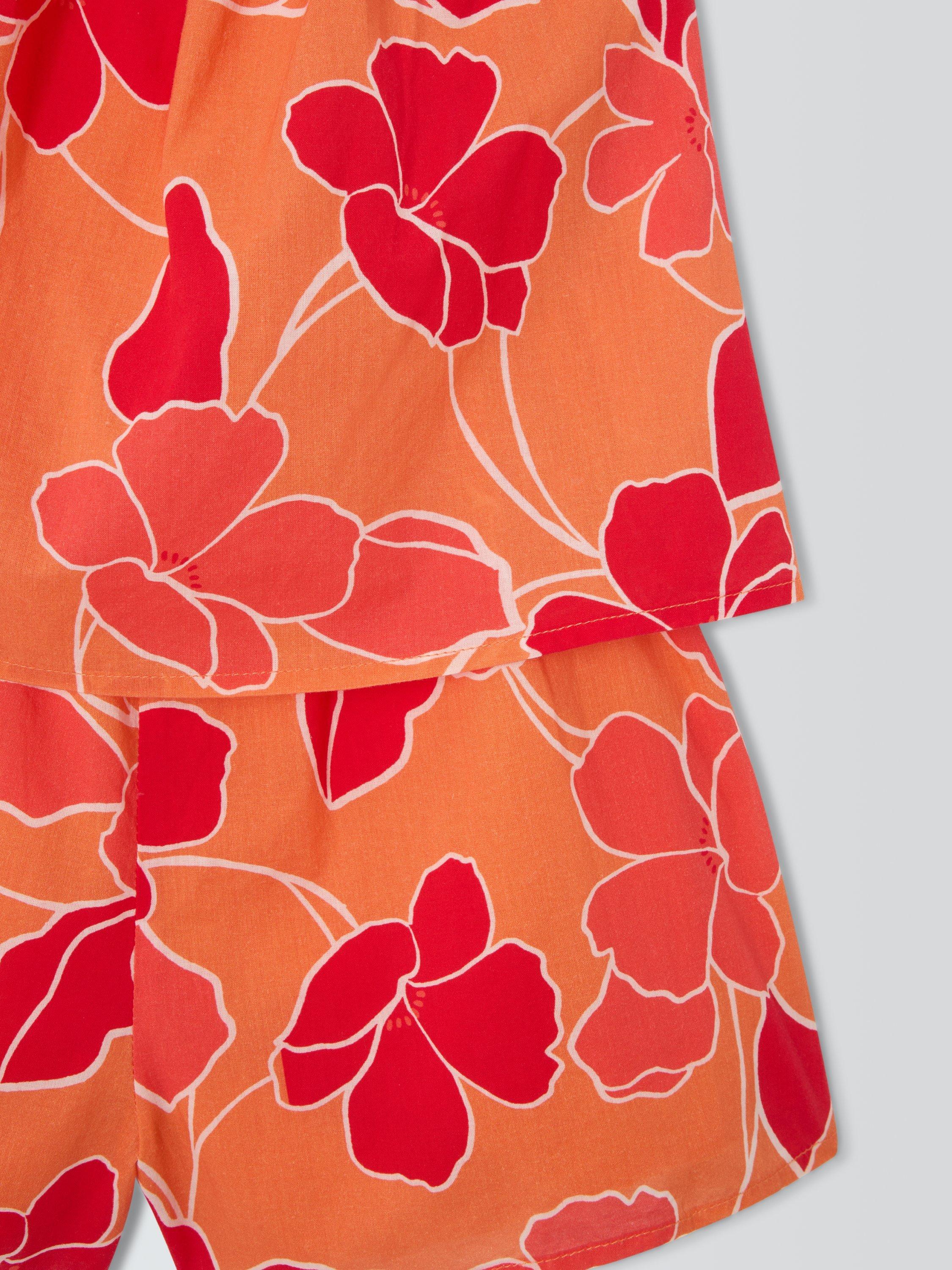 Product image 6 of 7, which shows John Lewis Kids' Floral Cross Strap Playsuit, Multi, 2 years