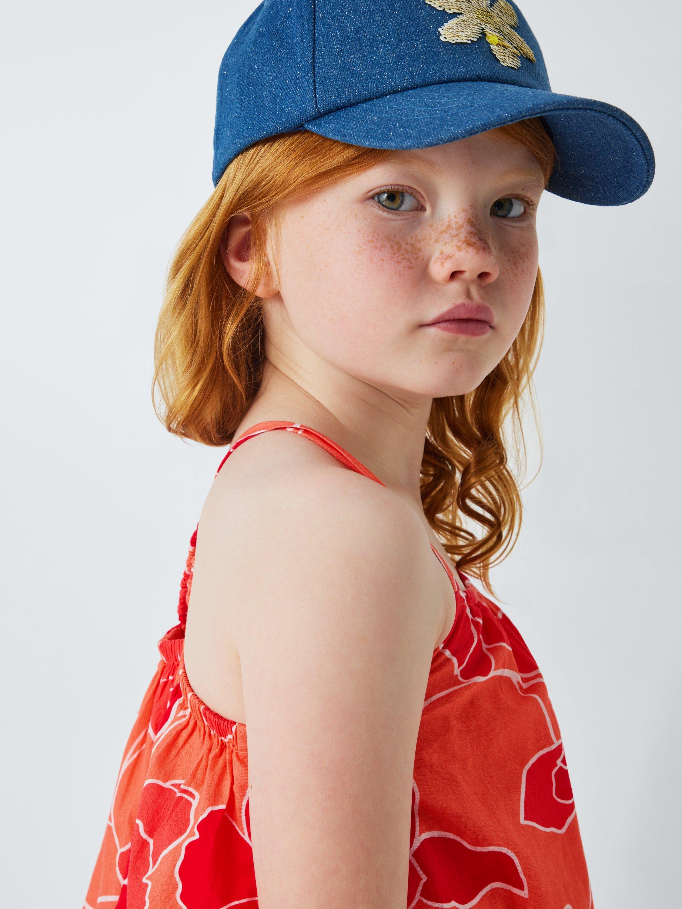 Product image 4 of 7, which shows John Lewis Kids' Floral Cross Strap Playsuit, Multi, 2 years
