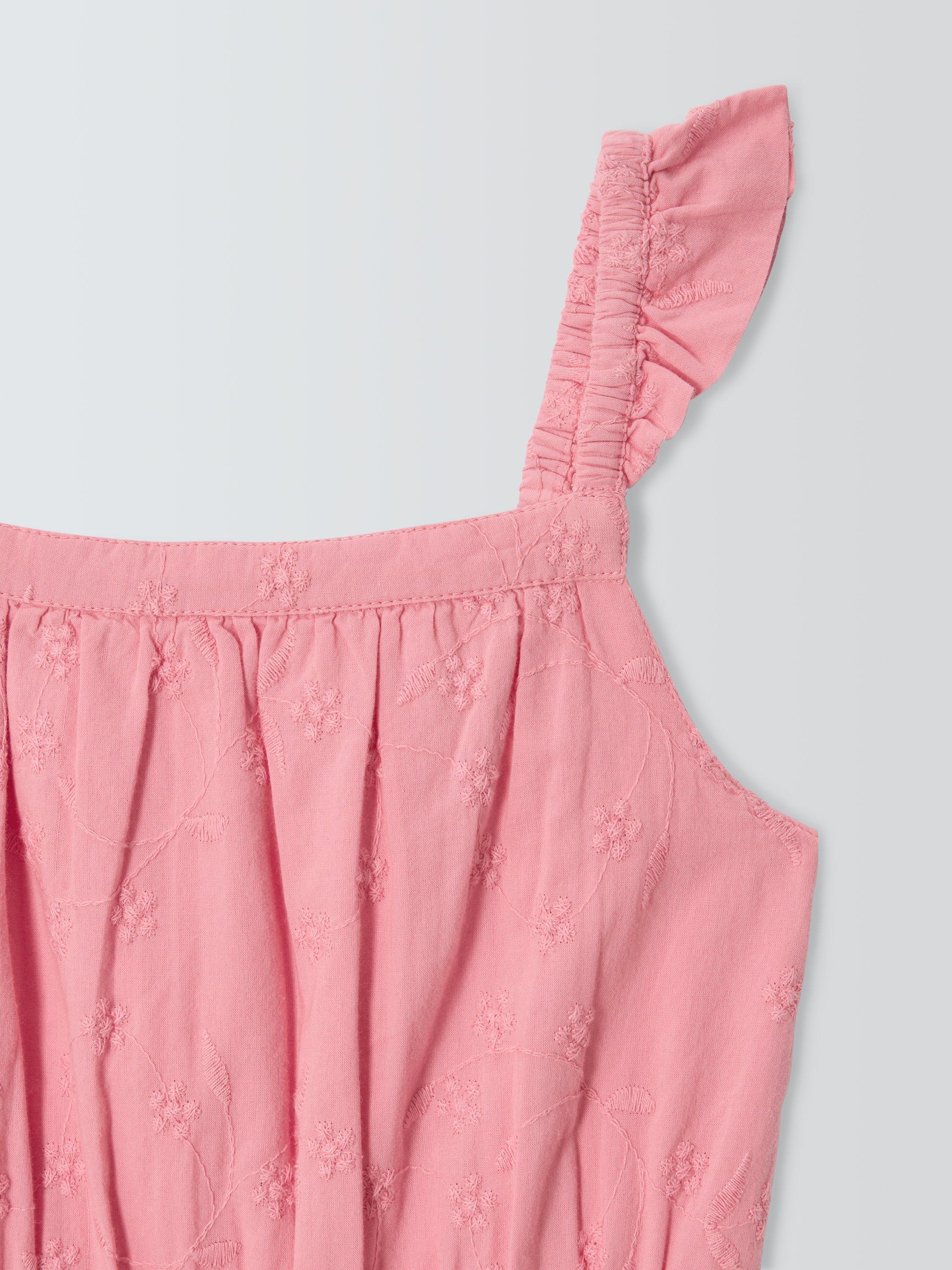 Product image 5 of 7, which shows John Lewis Kids' Broderie Anglaise Embroidered Playsuit, Multi, 2 years