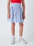 John Lewis Kids' Sea Embroidered Stripe Skirt, Multi