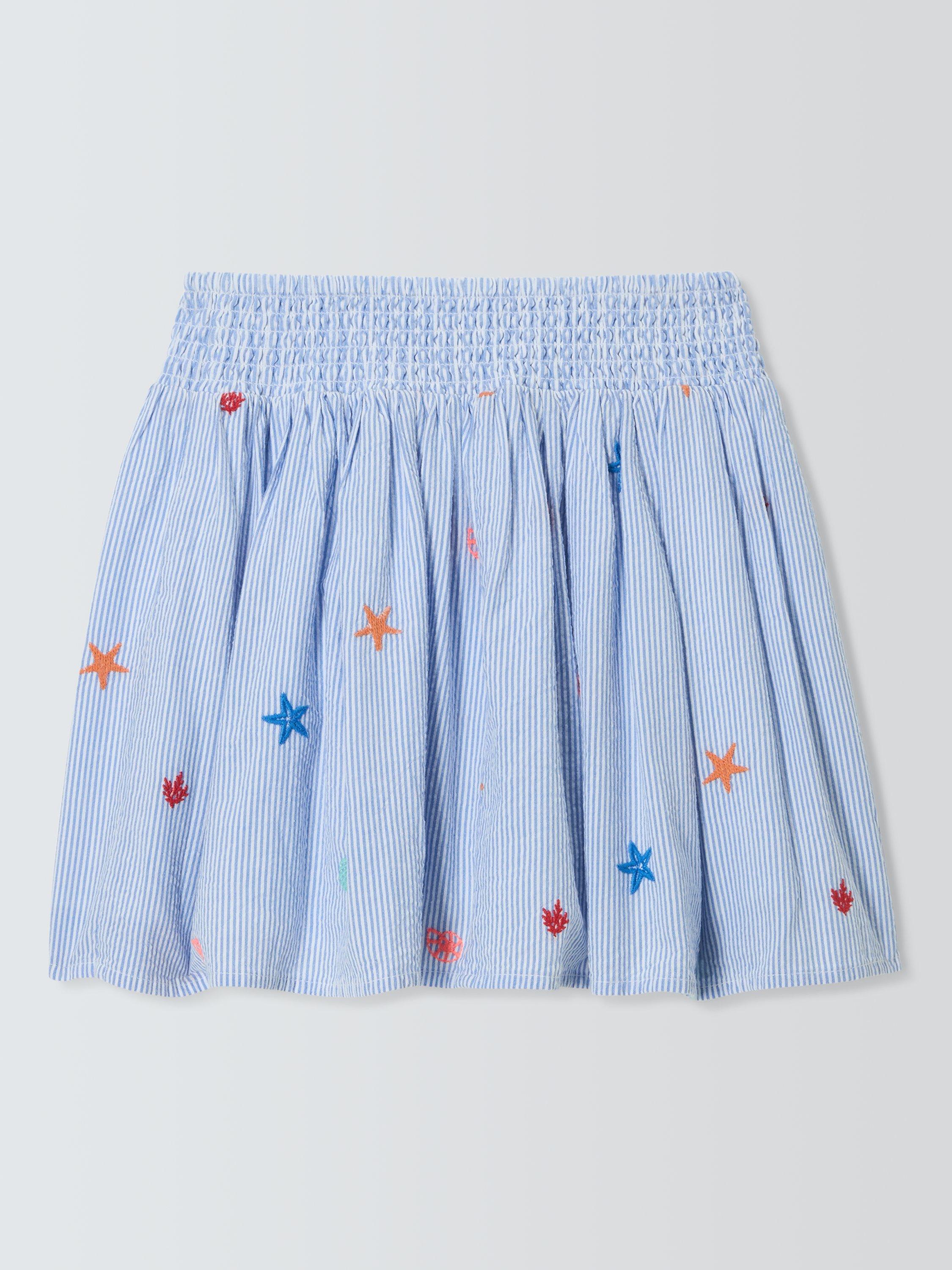 Product image 7 of 7, which shows John Lewis Kids' Sea Embroidered Stripe Skirt, Multi, 4 years