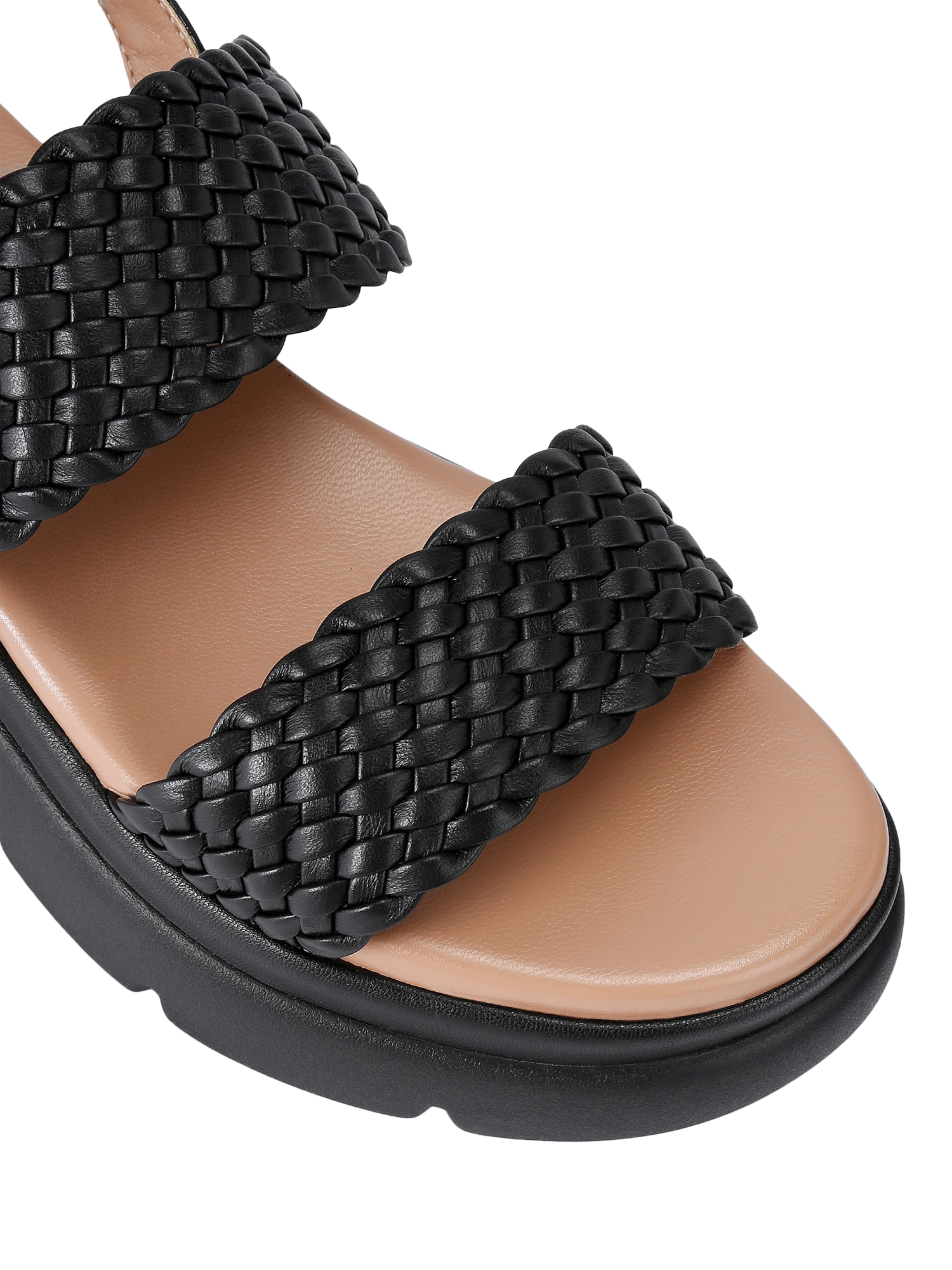 Product image 5 of 5, which shows Carvela Krypton Weave Sandals, Black, 3