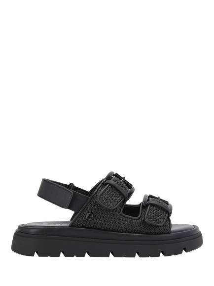 Carvela Pavilion Slingback Double Buckle Sandals, Black