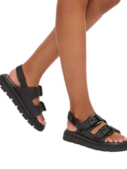 Carvela Pavilion Slingback Double Buckle Sandals - view 2, Black