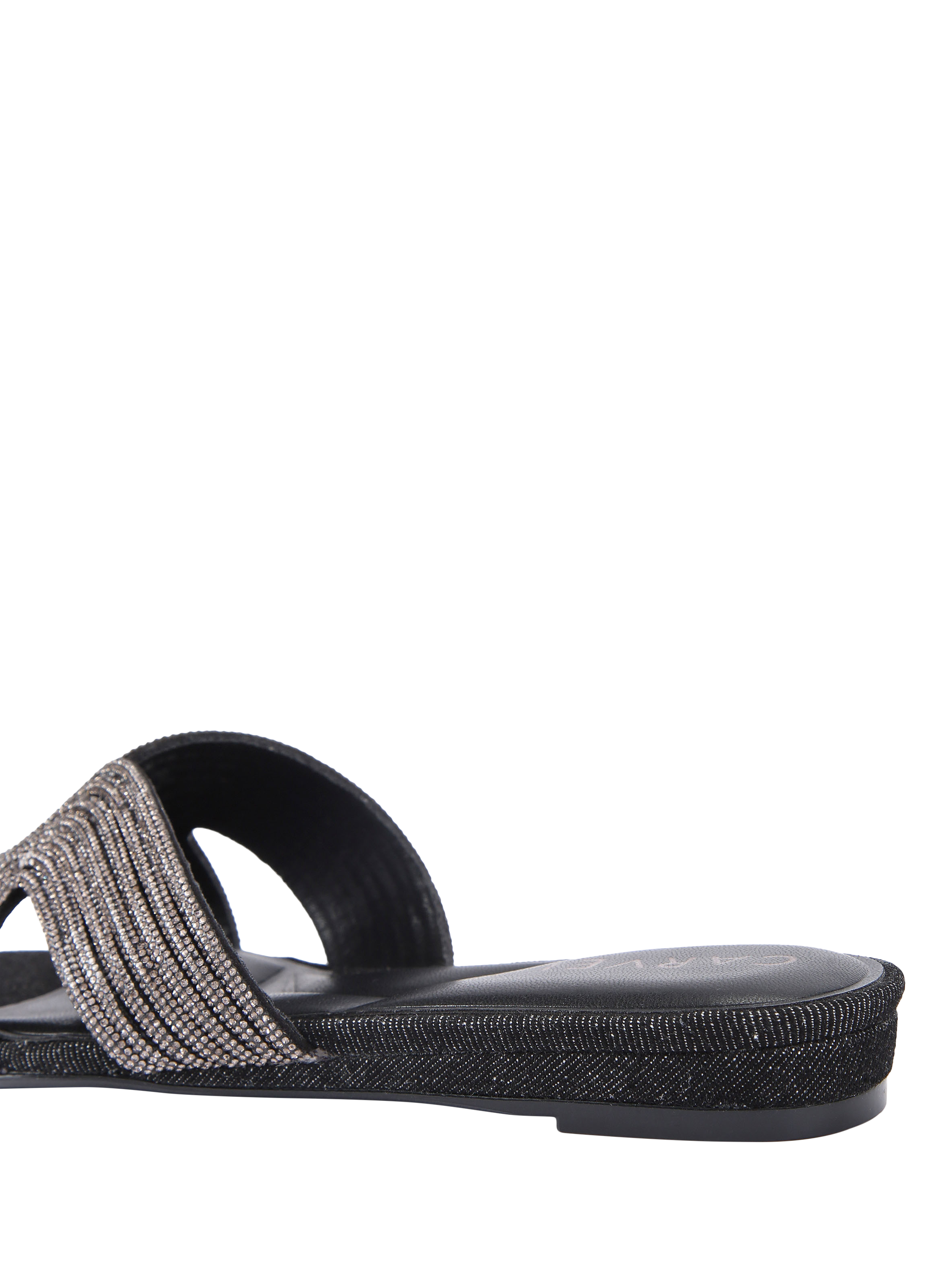 Product image 4 of 5, which shows Carvela Gala Mule Jewel Sandals, Black, 3