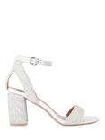 Carvela Kianni Embellished Block Heel Sandals, White