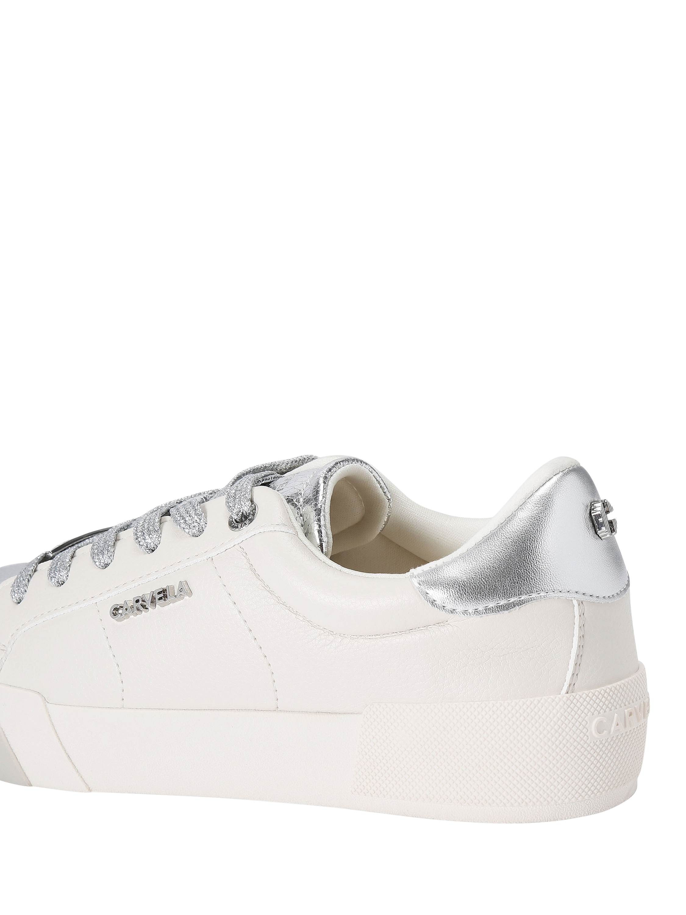 Product image 3 of 4, which shows Carvela Santiana Lace Up Trainers, White, 3