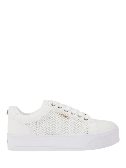 Carvela Sardinia Woven Panel Trainers, White
