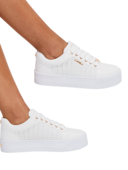 Carvela Sardinia Woven Panel Trainers - view 2, White