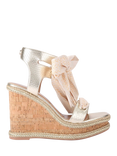 Carvela Sorrento Scarf Wedge Sandals, Gold/Multi