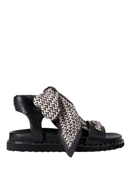 Carvela Sorrento Scarf Strappy Sandals Black/White, Black/White