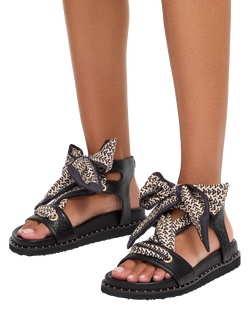Carvela Sorrento Scarf Strappy Sandals Black/White - view 2, Black/White