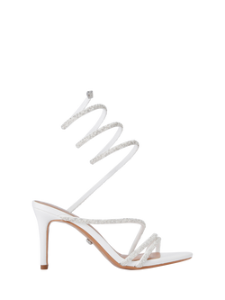 Carvela Spiral Embellished Heeled Sandals, White