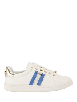 Carvela Palermo Stripe Trainers, White/Blue, White/Blue