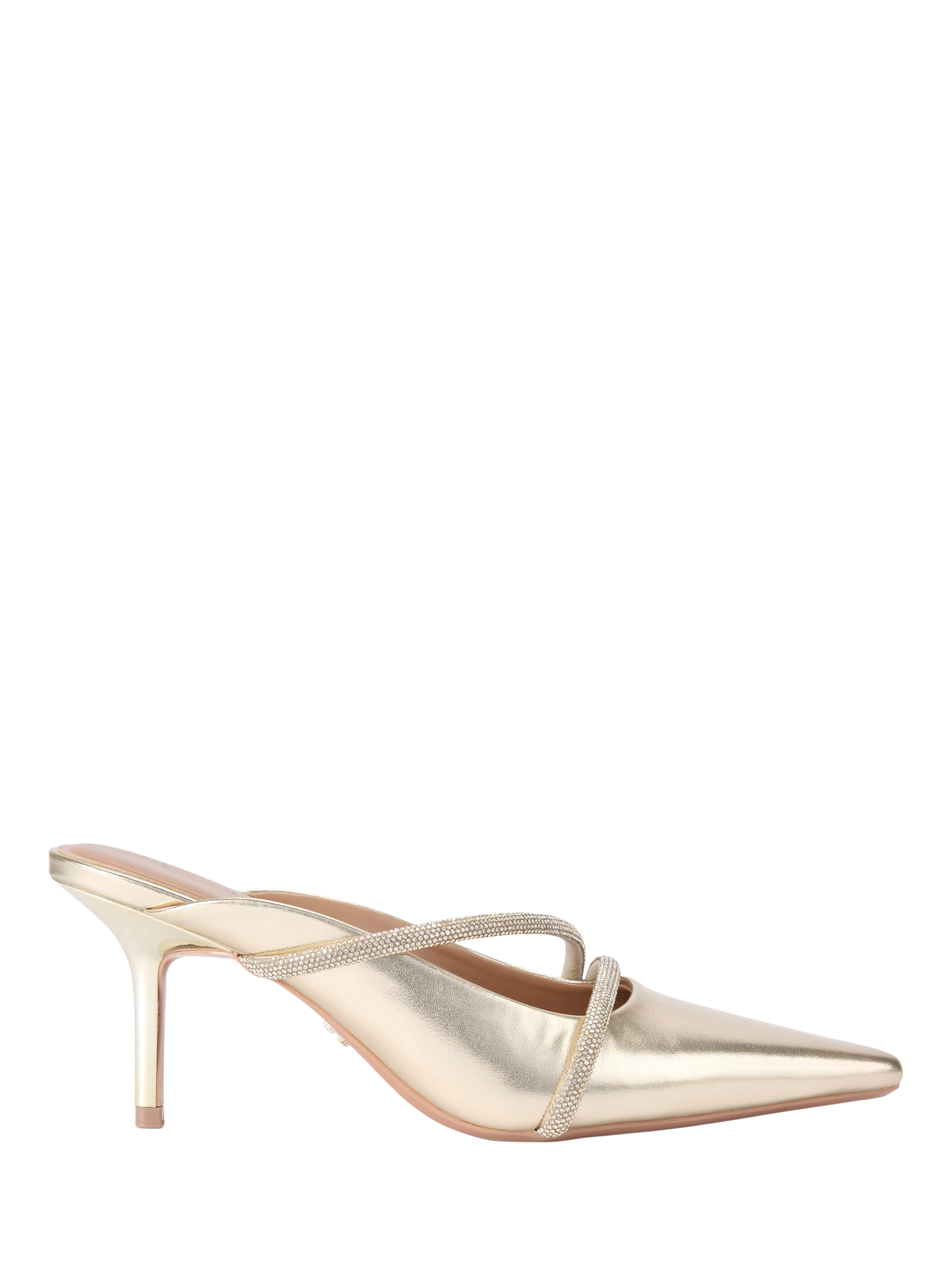 Carvela Paparazzi Embellished Mule Court Shoes, Gold