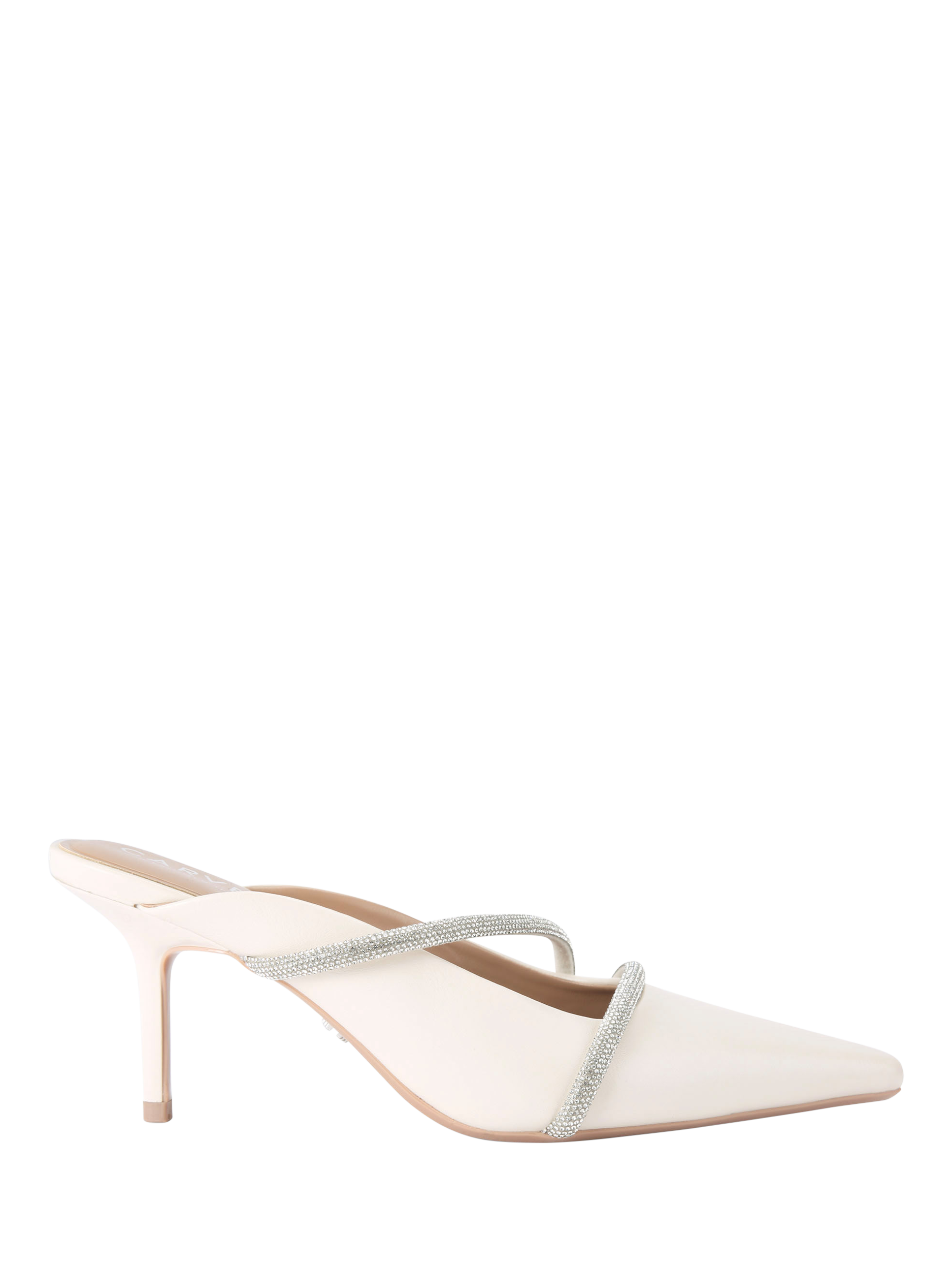 Carvela Paparazzi Embellished Mule Court Shoes, Putty