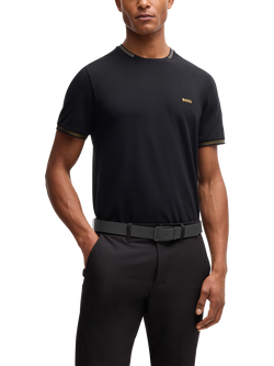 BOSS Embossed Reversible Leather Belt, Black - view 2, Black