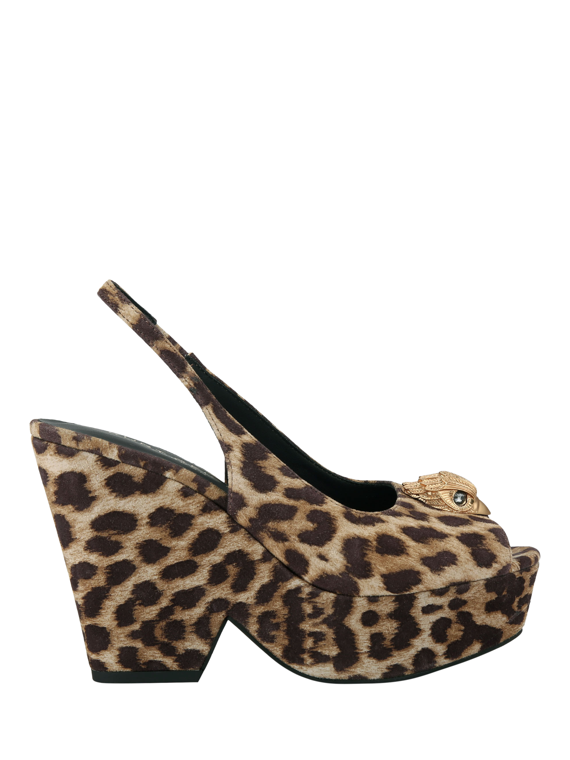 Kurt Geiger London Belgravia Platform Slingback Heel Sandals, Brown/Multi