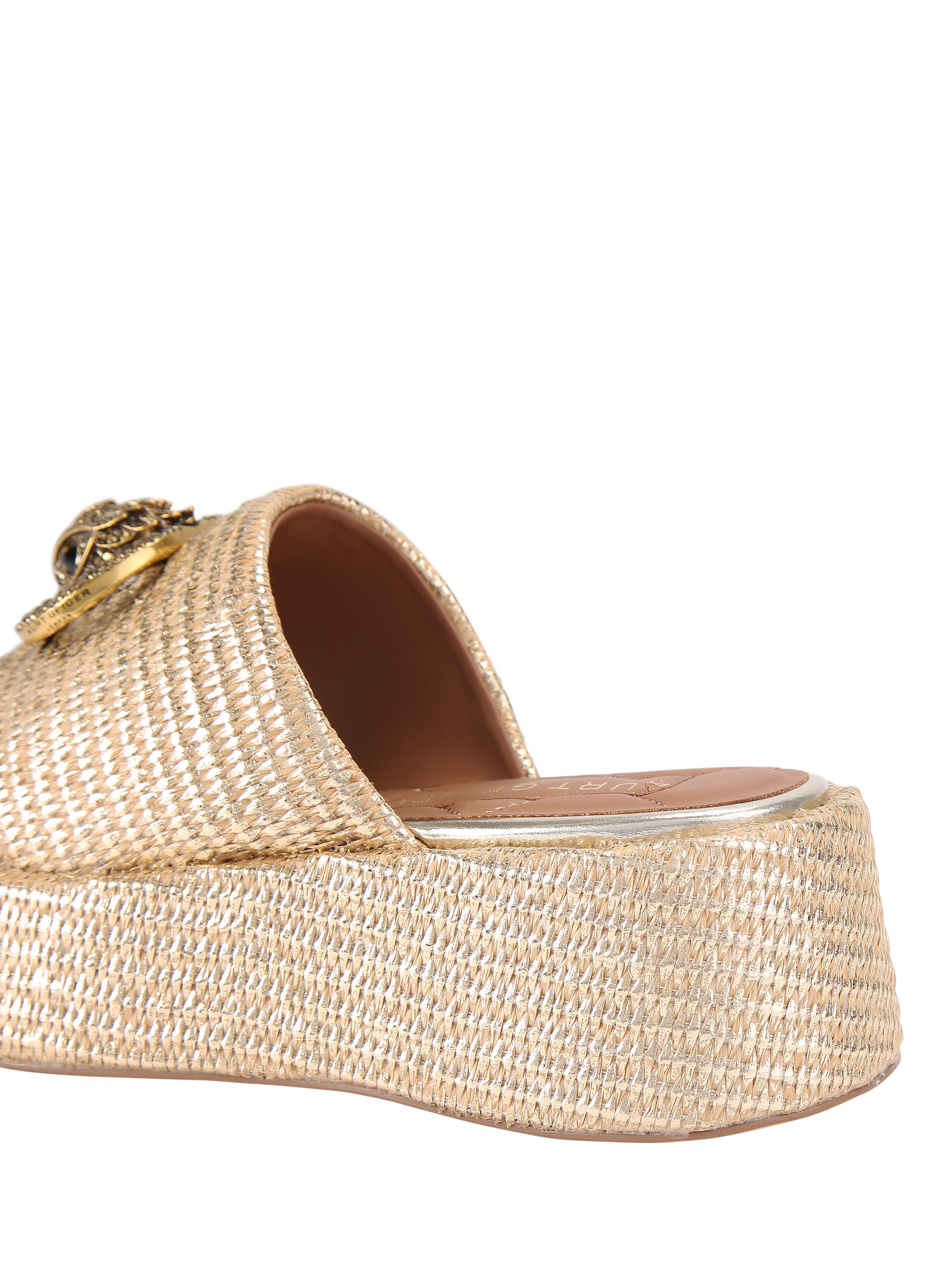 Product image 4 of 7, which shows Kurt Geiger London Chelsea Flatform Mule Sandals, Natural, 3