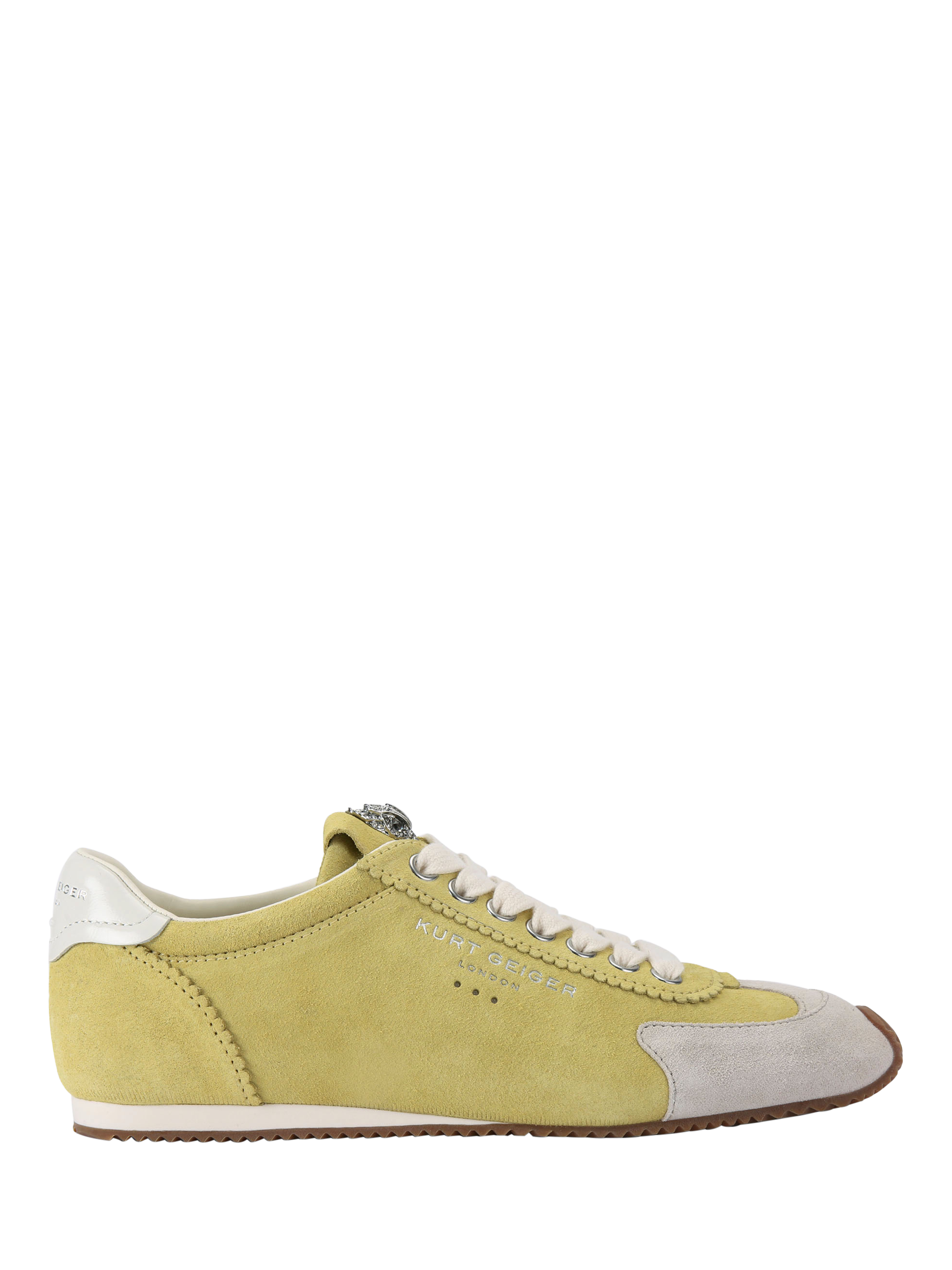 Kurt Geiger London Islington Suede Trainers, Yellow