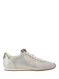 Kurt Geiger London Islington Metallic Suede Trainers, White