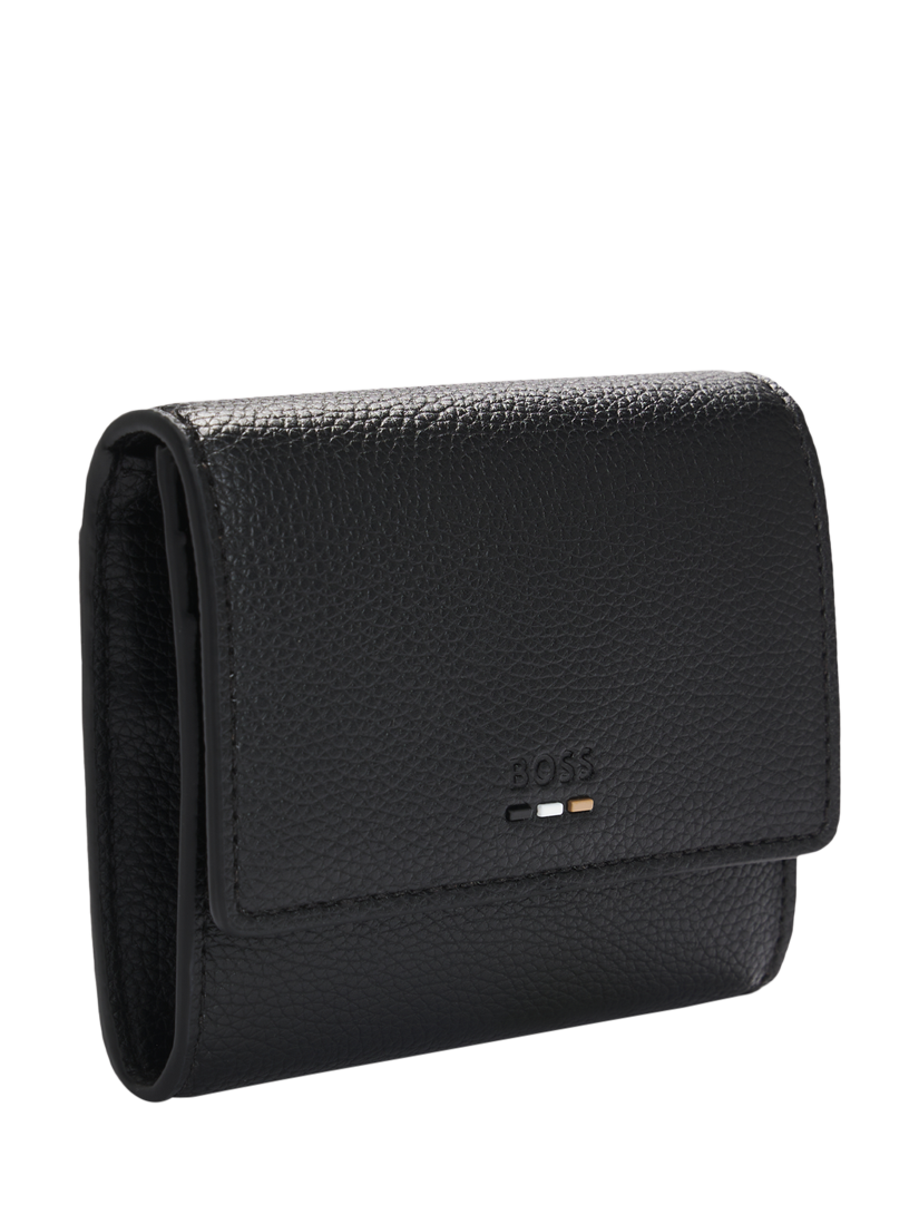 Product image 2 of 4, which shows BOSS Faux Leather Foldable Card Holder, Black, One Size