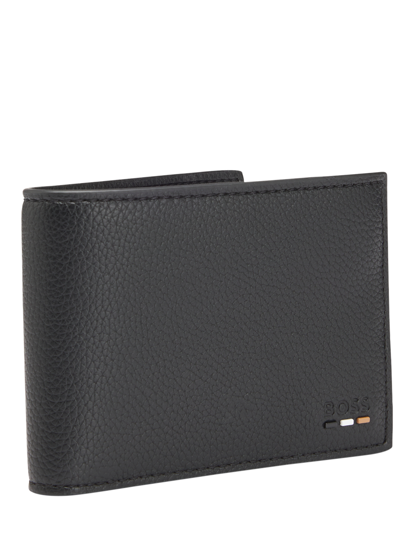 Product image 2 of 4, which shows BOSS Embossed Logo Textured Faux Leather Wallet, Black