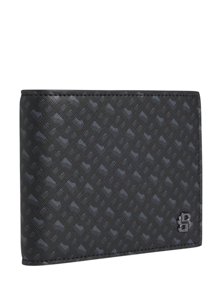 BOSS B Icon Leather Wallet, Black - view 2, Black