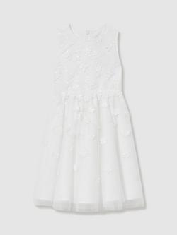 Reiss Kids' Clementine Tulle Dress, Ivory, Ivory