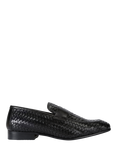 KG Kurt Geiger Conrad Leather Woven Slip On Loafers, Black
