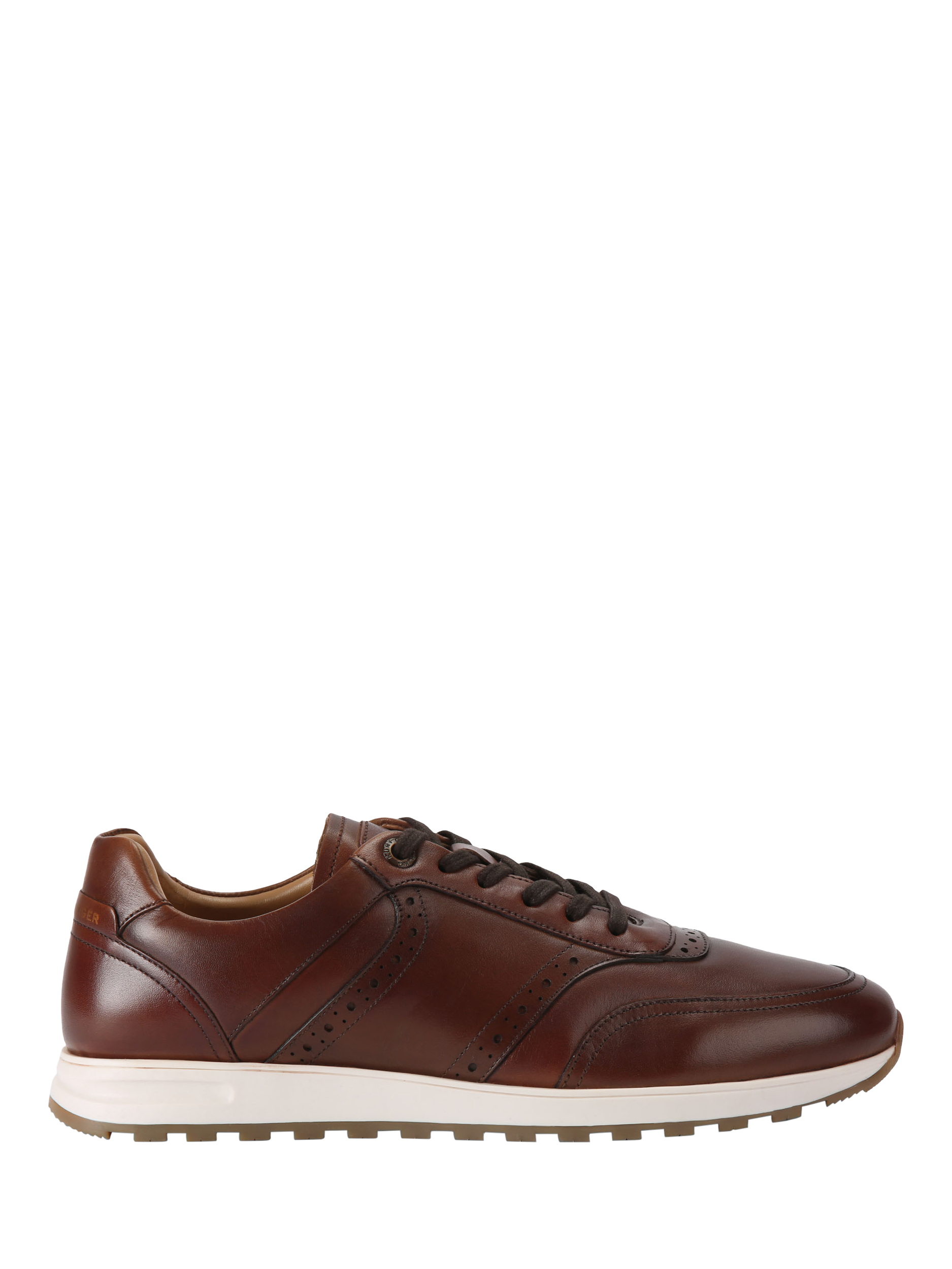 KG Kurt Geiger Blaze Hybrid Leather Trainers, Brown Tan