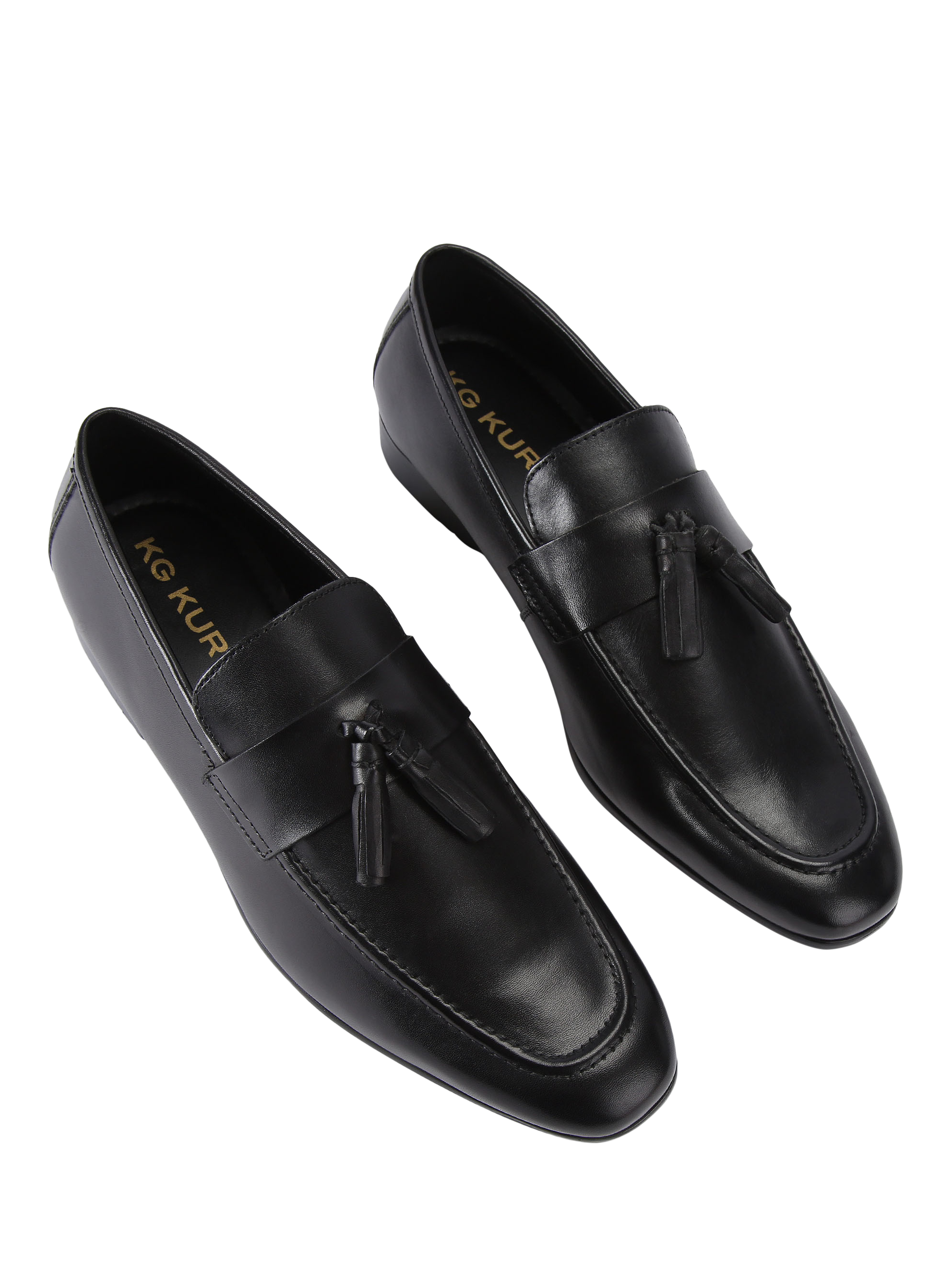 KG Kurt Geiger Cooper Leather Tassel Loafers, Black