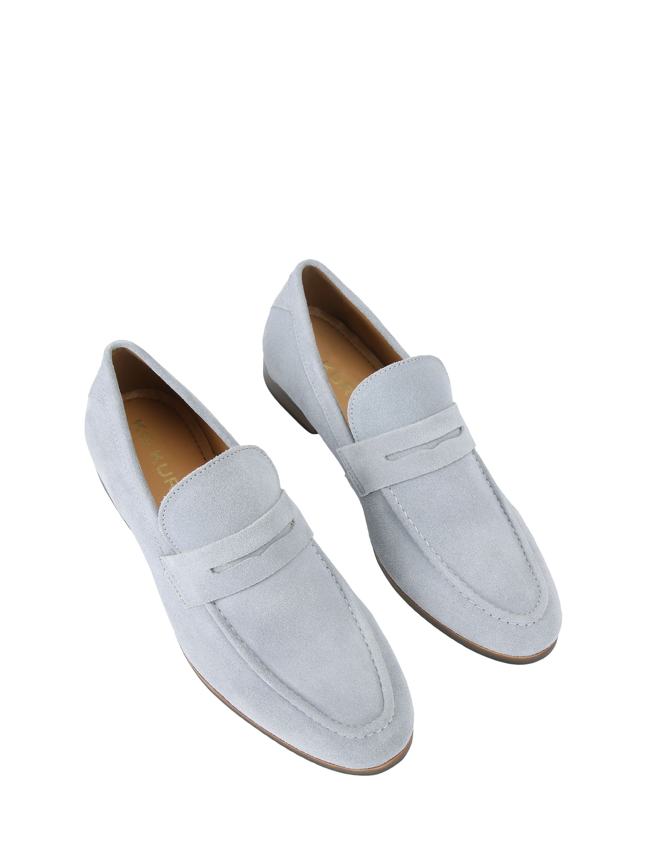 Product image 2 of 4, which shows KG Kurt Geiger Freddy Loafers, Light Blue, 6
