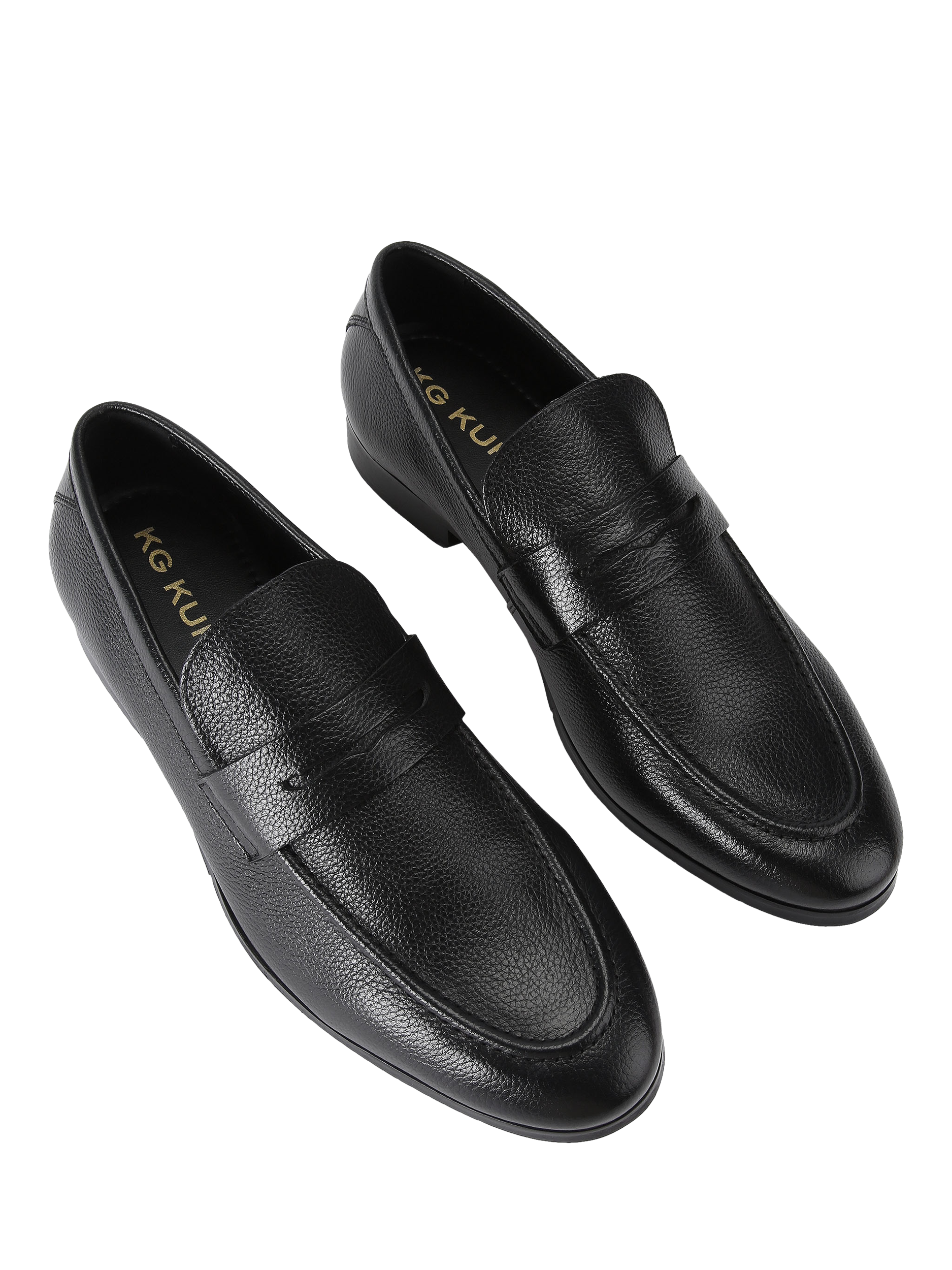 Product image 2 of 4, which shows KG Kurt Geiger Freddy Leather Loafers, Black, 6