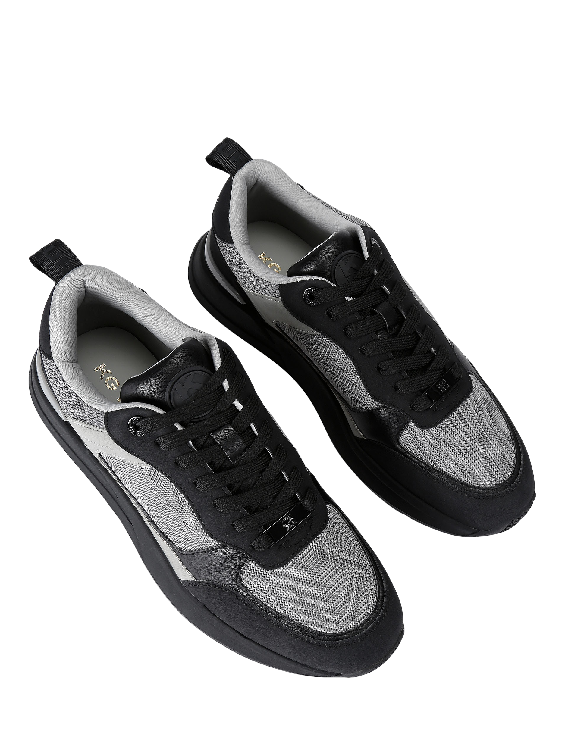 Product image 3 of 4, which shows KG Kurt Geiger Jesse Lace Up Trainers, Black/Multi, 6