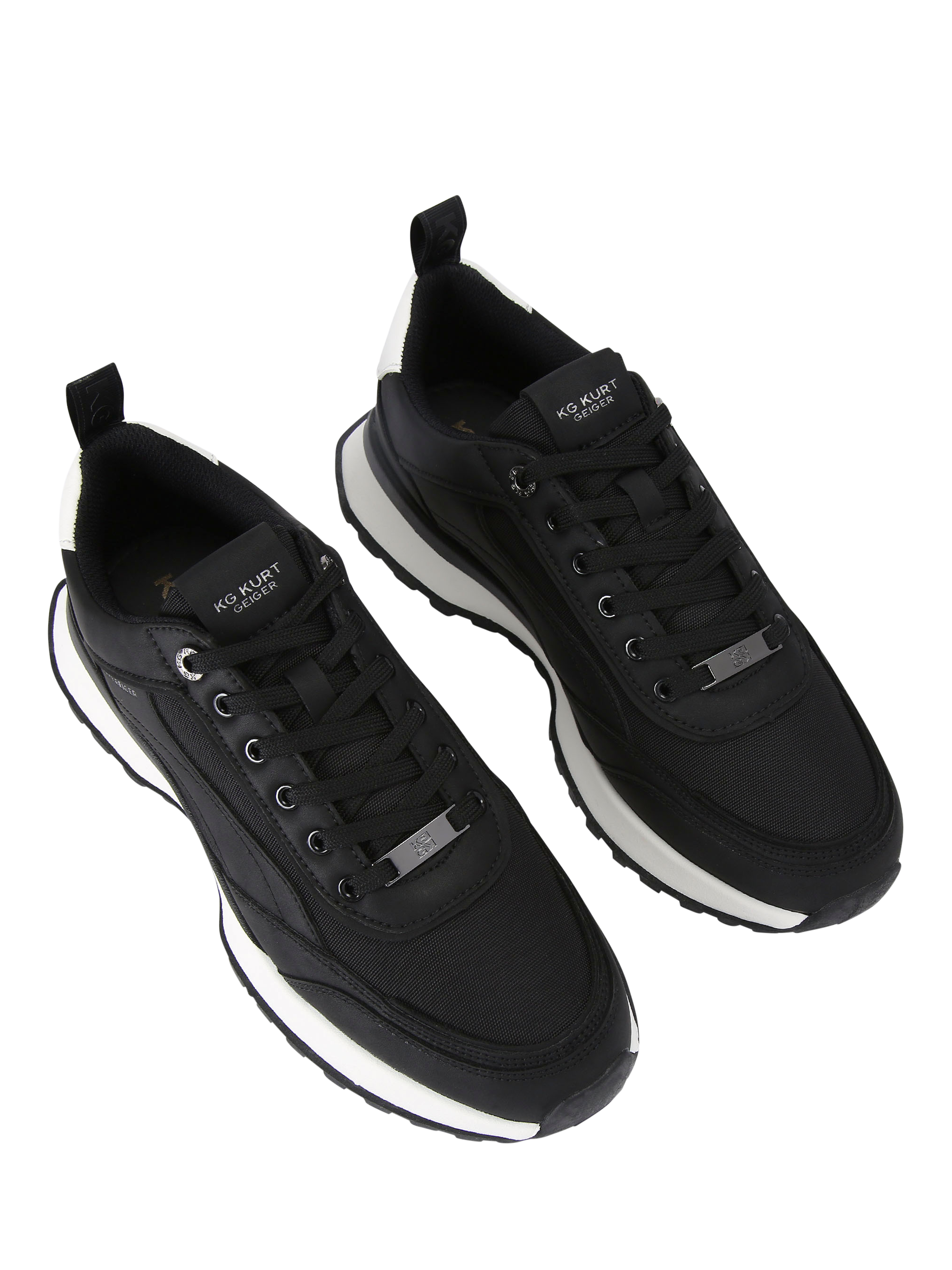 Product image 3 of 5, which shows KG Kurt Geiger Kai Lace Up Trainers, Black, 6