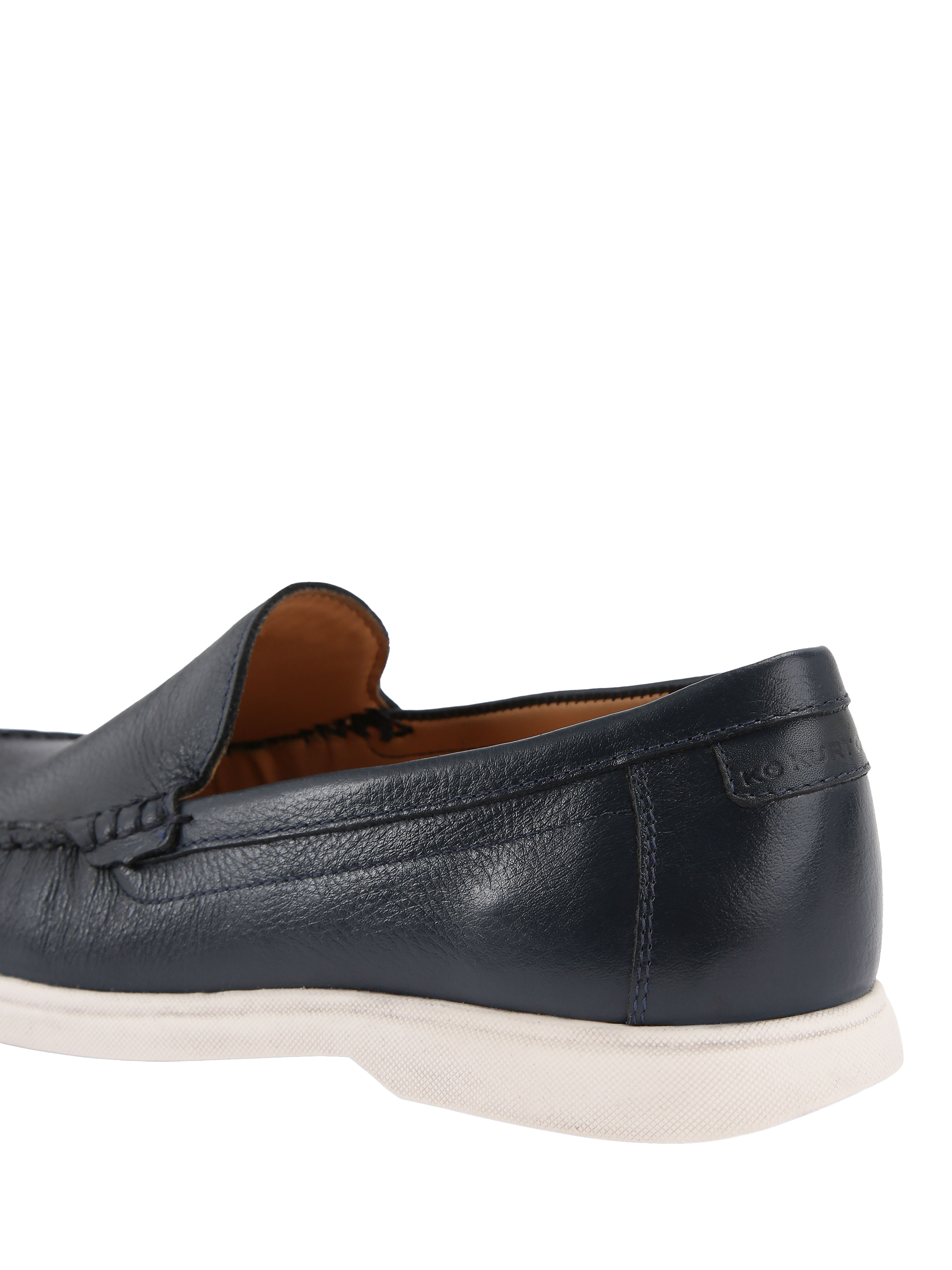 Product image 4 of 5, which shows KG Kurt Geiger Remi Leather Slip On Loafers, Blue Navy, 6