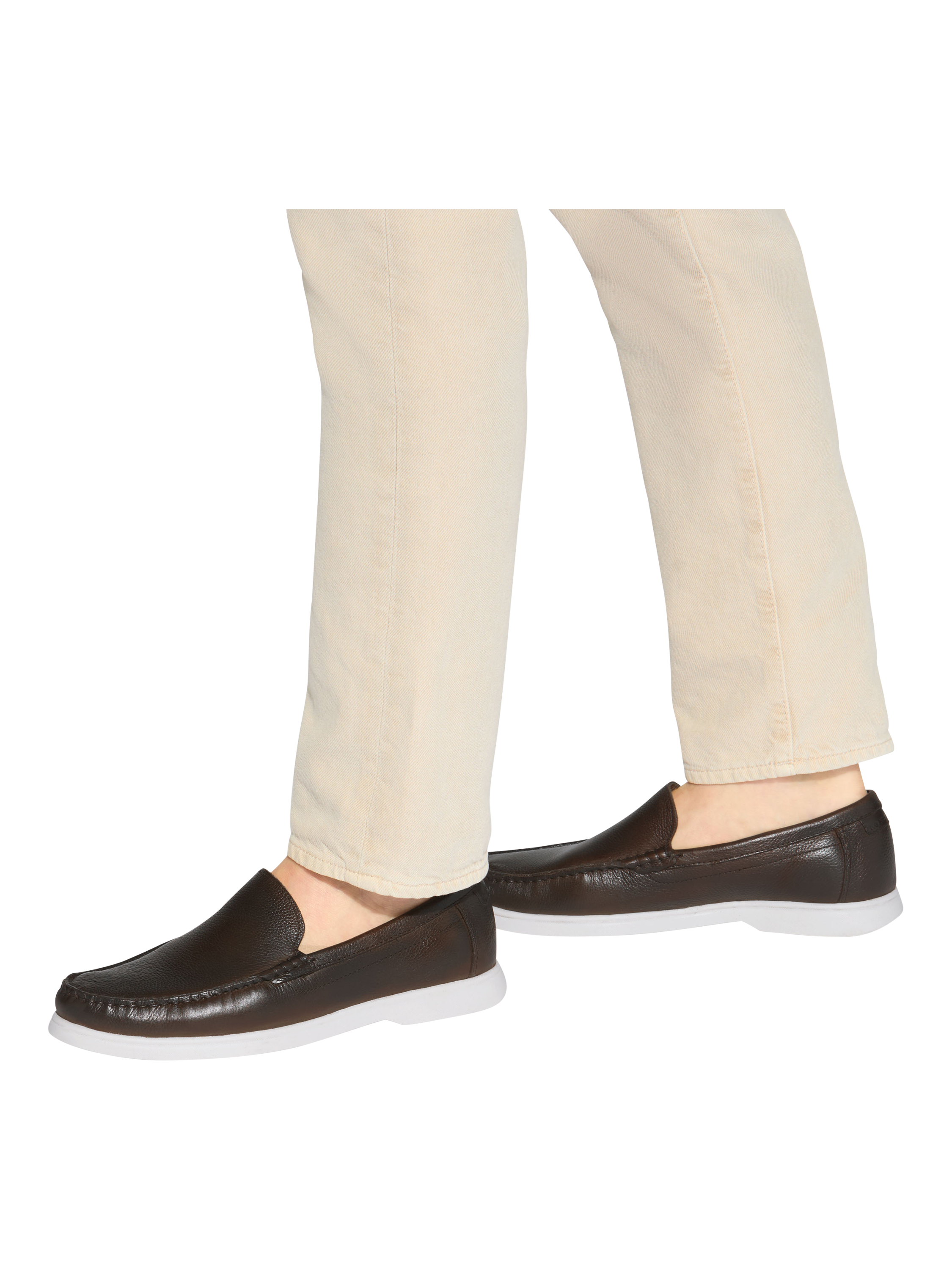 Product image 2 of 5, which shows KG Kurt Geiger Remi Leather Slip On Loafers, Brown, 6