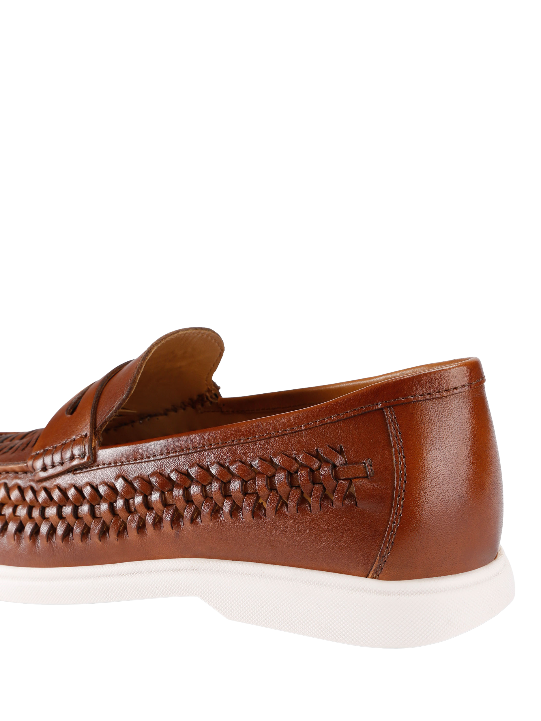 Product image 4 of 5, which shows KG Kurt Geiger Remi Leather Weave Loafers, Brown Tan, 6
