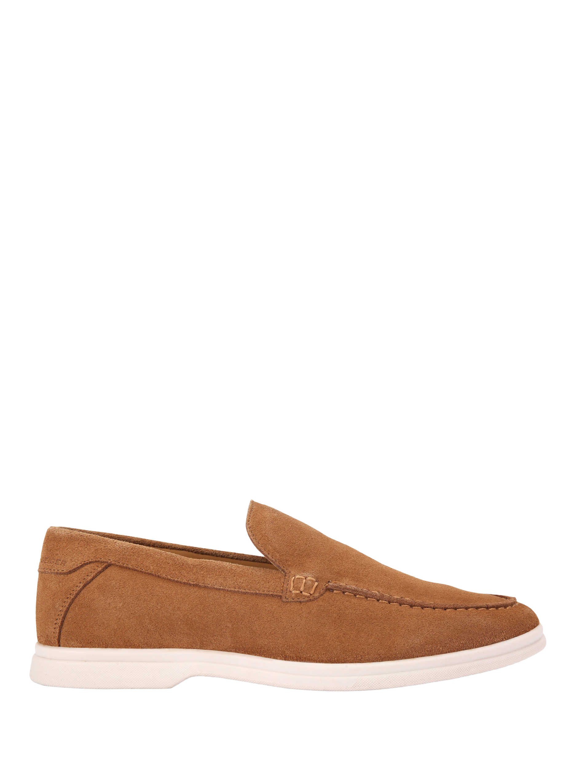Product image 1 of 5, which shows KG Kurt Geiger Ryan Suede Slip On Loafers, Brown Tan, 6
