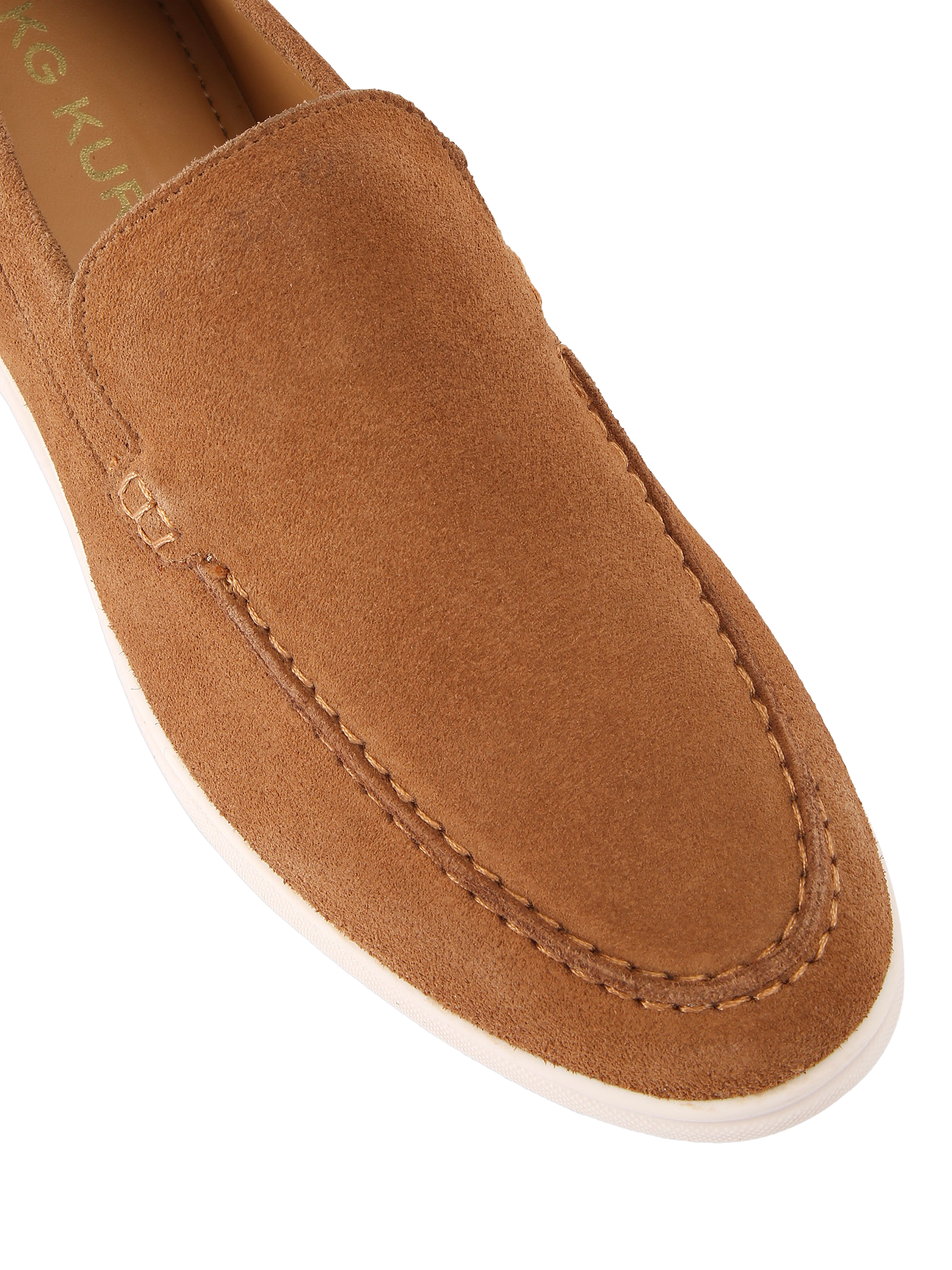 Product image 5 of 5, which shows KG Kurt Geiger Ryan Suede Slip On Loafers, Brown Tan, 6