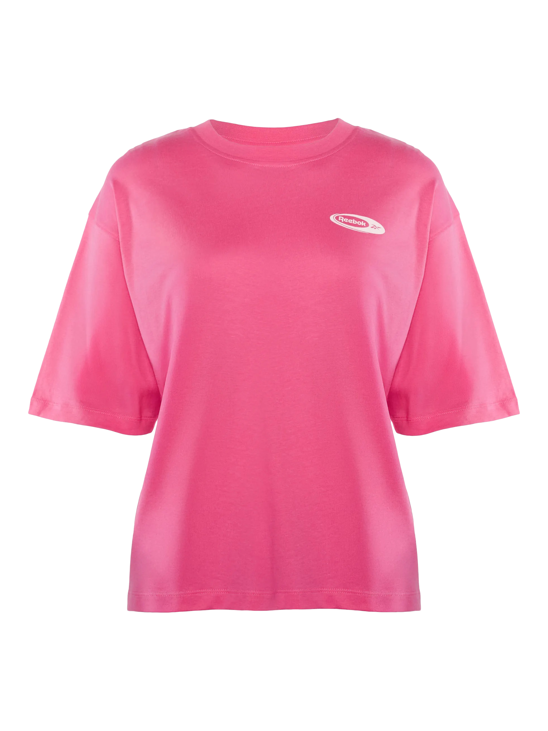 Product image 1 of 2, which shows Reebok Ide Logo Graphic T-Shirt, True Pink, XS