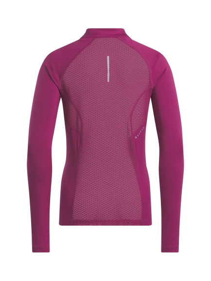 Reebok Quarter-Zip Running Sweatshirt, Very Berry - view 2, Very Berry