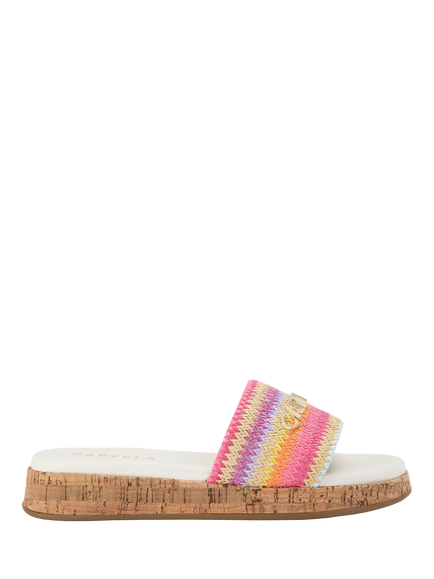 Carvela Cloud Stripe Logo Slider Sandals, Multi, Multi