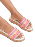 Carvela Cloud Stripe Logo Slider Sandals, Multi