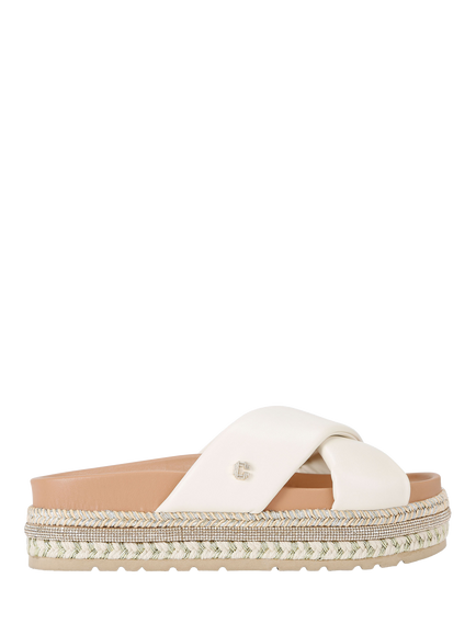 Carvela Fascino Embellished Flatforml Sandals, Natural Putty