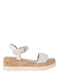 Carvela Serenita Leather Weave Sandals, Natural Putty