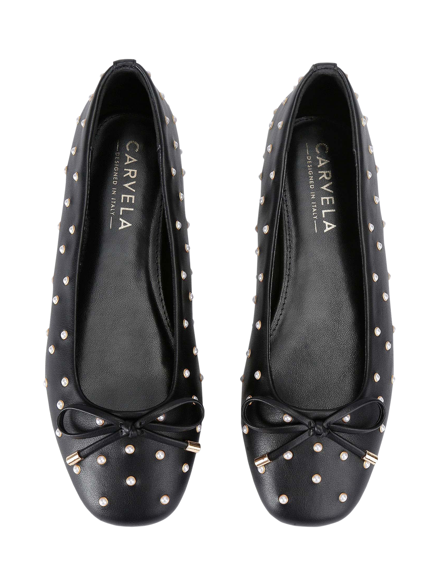 Product image 3 of 4, which shows Carvela Arianna Ballerina Pumps, Black, 2