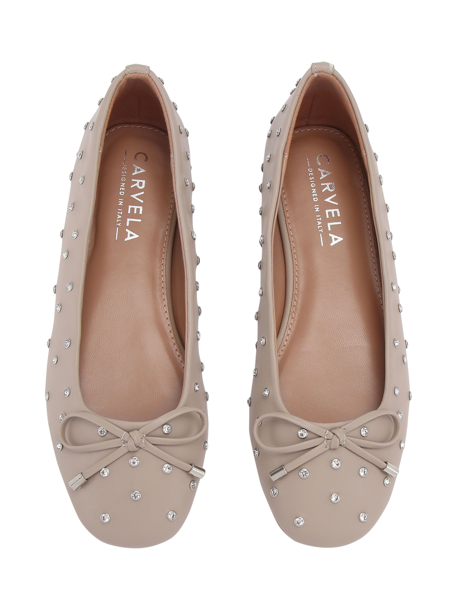 Product image 2 of 4, which shows Carvela Arianna Ballerina Pumps, Taupe, 2