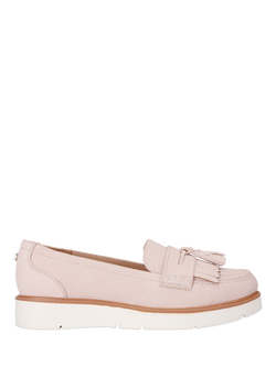 Carvela Sky Tassel Snake-Effect Slip-On Loafers, Pink